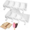 Aonveki Ice Lolly Moulds with Sticks, 8 Cavity Silicone Ice Cream Mould with 100 Sticks, BPA Free Cakesicle Moulds, Reusable Popsicle Mould for Kids Adults Dessert Chocolate DIY (Large)