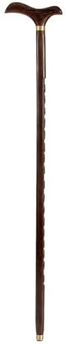Bastón de madera maciza, bastón de madera maciza, muletas de madera de secuoya, bastón de wengué para personas mayores, bastones de madera para caminar, andador para personas mayores (Wengec) Selfless