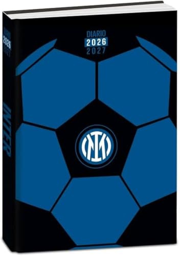 Dagbok kompatibel med skolkalender Inter Black - Second Star Collection - F.to Standard 18 x 13 cm 2024/2025 + nyckelring fotboll 3D