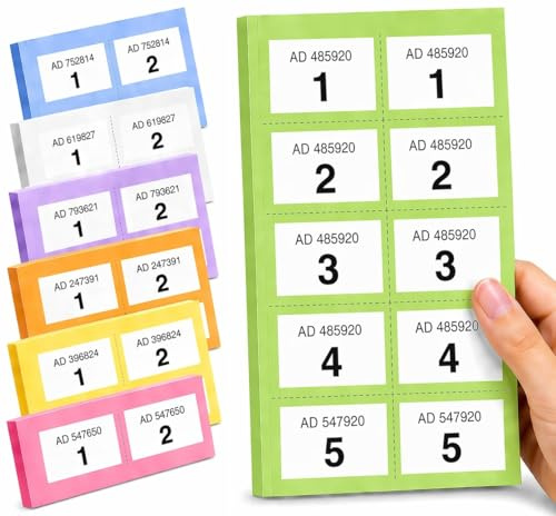 YLAB Grön tombola-bok, biljetter 1-1000, perforerad, säkerhetsnumrering, donationsåtgärder, prisutdelningar, garderob, evenemang