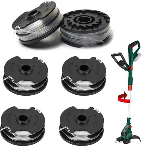 Parkside Lot de 6 bobines pour bobine de fil coupe-bordure Parkside (Prt 550 A1/B2/C3 20-Li C3) Pièces de rechange pour coupe-bordure, diamètre 1,6 mm et longueur 8,3 m, convient pour coupe-bordure