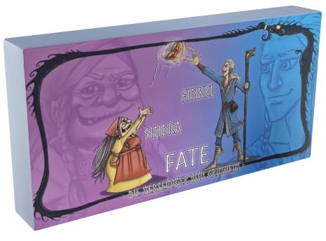 Fate: Försvarare av Grimheim – Sindra och Finkel-förlängning, kooperativt brädspel, nya hjältar och färdigheter, för 1–4 spelare, från 14 år, torn Defense strategi, ELZNIR GAMES