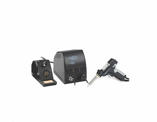 Entlötstation EMPOTEC EM-8965 ESD zum Entlöten von elektronischen Komponenten, 140 W, kontrollierte Temperatur 160 – 480 °, Saugpumpe und Entlötpistole 24 V 80 W mit Halterung