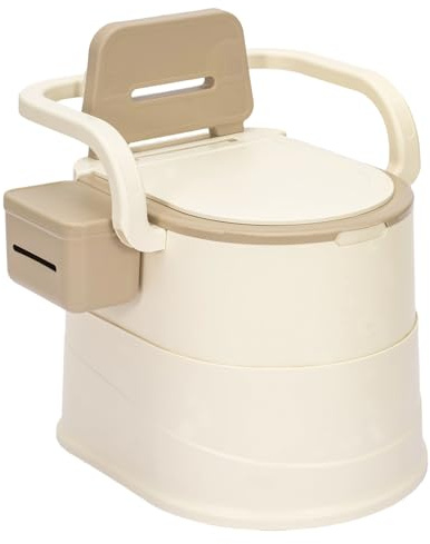 GREENSAPPIRE Portable Toilet 48.5x55.2x52.7cm Large Lightweight Grey Travel Camping Toilet with Washable Basket and Toilet Roll Holder Folding Toilet for Adults, Perfect for Camping, Travel, Fishing
