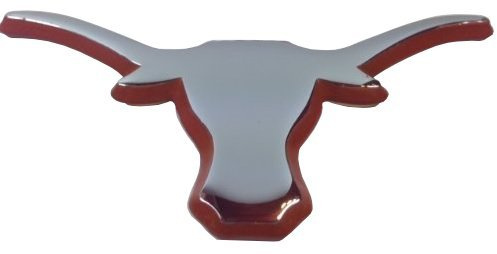 The University of Texas Longhorns Metal Auto Emblem (Chrome (Orange Trim))