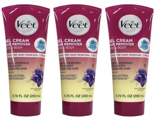 Fast Acting Gel Cream Hair Remover Veet Hair Remover Women 6.78 oz (Pack of 3)