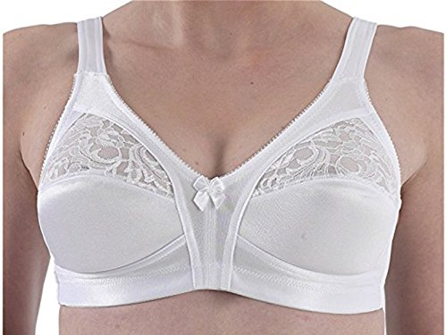 Lifeessentials11 Firm Control Bra Soft Cup Non Wired 34 36 38 40 42 44 46 48 B C D DD E (DD, White, 42)