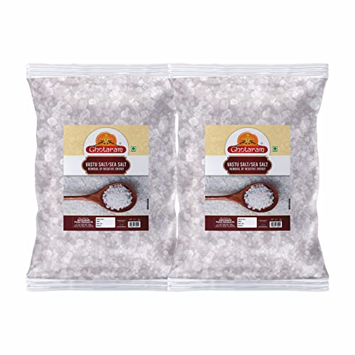 GHOTARAM Ancient Vaastu Salt, Vastu Salt, Feng shui Salt,Mineral Salt, Mota, Sabut, Suddh Namak, Salt, Sabut Namak Rich In Minerals-200GM*2Pack
