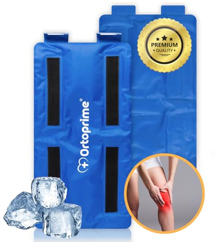 OrtoPrime bolsa Gel FRÍO para Lesiones RODILLA de Gel y Calor REUTILIZABLE - Bolsa Hielo Lesiones Rodilla Congelador y Microondas - Bolsa Calor ADAPTABLE a Cualquier Parte del Cuerpo