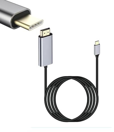 Cavo USB-C a HDMI 4K, Adattatore Thunderbolt 3/4 Type-C Compatibile con Smartphone