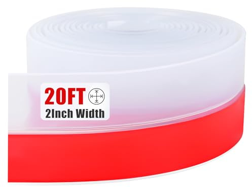 Draft Seal Tape for Doors and Windows 2 in x 20 Ft Silicone Weather Stripping Extra Thick 2mm Door Seal Strip with Strong Adhesive Draft Insulation Stopper Side Seal - Clear