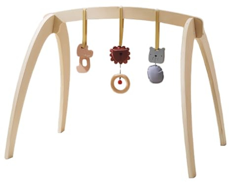 Kanoauo Gimnasio para Bebé,Juguetes Sensoriales Plegables con Sonajero | Gimnasio Bebé con Estimulación Natural - para Bebés Y Niños Diario Interior Exterior