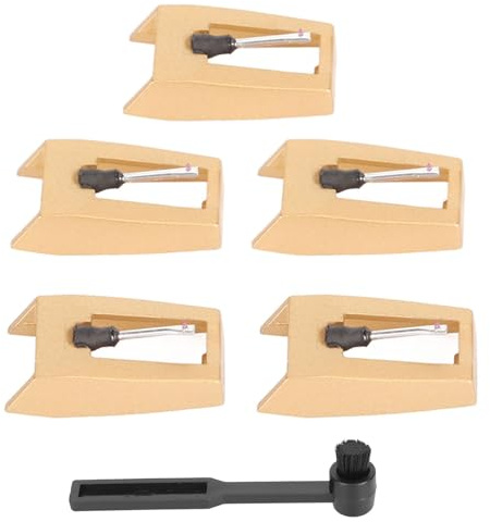 ZenithAur skivspelarenål med aluminiumarm och 5,0 g Tracking Force 5-pack kit Universal skivspelare för Crosley ION för 33/45 RPM Records