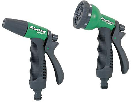 Ribimex Kit Irrigazione Giardino con 2 Pistole, Multigetto e Getto Regolabile, Impugnatura Soft Touch e Quick Lock, Ideale per Annaffiatura e Pulizia - PRA/TB.1311