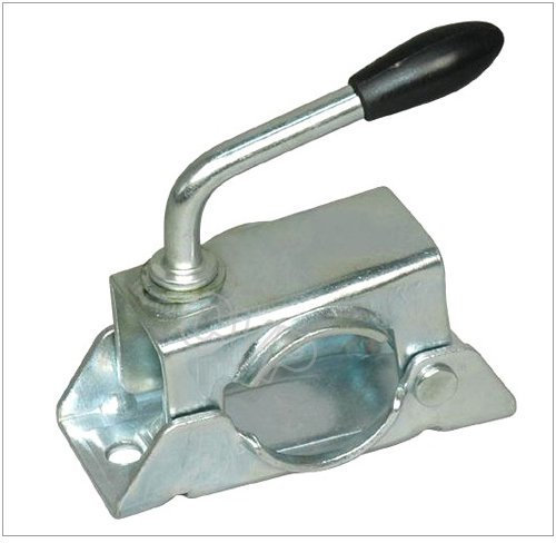 CLAMP for Jockey Wheel Heavy Duty Ribbed 48MM ZINC Plated All Weather Caravan