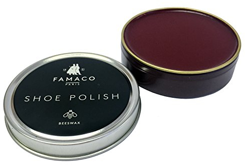 Famaco 50ml Tin Polish | Clean, Shine And Protect Leather Items | Shoes, Bags, Boots and Jackets (Bordeaux)