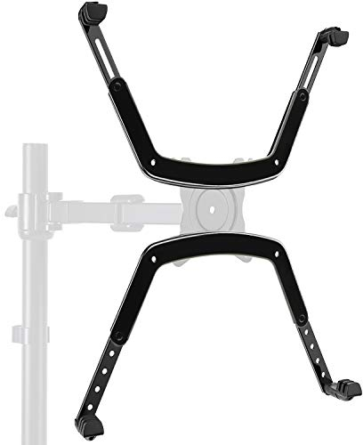 HUANUO Non-VESA Monitor Arm Mount Kit für 17-27 Zoll LED/LCD/OLED Bildschirme ohne VESA Löcher，Konvertiert zu Monitor Halterung mit 75mm VESA Platte，Included All Installation Accessories