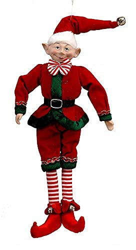 Weihnachtsdekoration Elfe rot grün 45 cm zum Aufhängen - Auswahl Papierwaren Varzi seit 1956