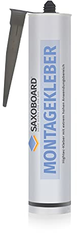 Saxoboard Montagekleber extra stark, 290 ml Kartusche, universaler Kraftkleber, Baukleber wasserfest + elastisch für Außen und Innen