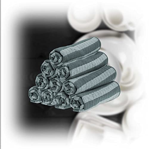 RESPEKT Mikrofaser Bamboo, 10tlg Geschirrtücher-Set, 60x40cm, Das Original aus dem TV!!! (anthrazit)