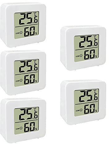 Mini Thermomètre et Hygromètre Portables intérieurs, LCD Thermomètre numérique Domestique, Affichage Confortable, Convient Température à Haute Précision pour Les pépinières, Salons, etc (1 Petit)