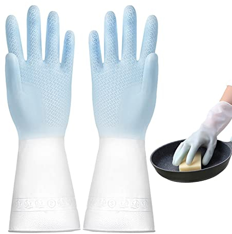 Gants en Caoutchouc | Nettoyage réutilisables pour la Maison – Cuisine imperméables pour Le Lavage, Le Nettoyage, Le Travail, la Peinture
