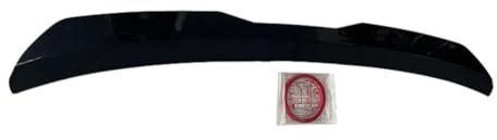 Lidzopas Auto Heckflügel Spoiler, einfache Installation mit Klebeband, direkter Ersatz, ideal für Modelle ohne Werksspoiler, leicht, langlebiges Design, helles Schwarz