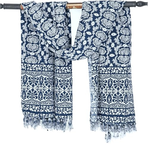 GURU SHOP Bali Batik - Sarong - Jupe portefeuille - Sarong - Serviette de plage - Pour homme/femme - Noir - Synthétique - Taille unique, lotus/bleu/noir, taille unique