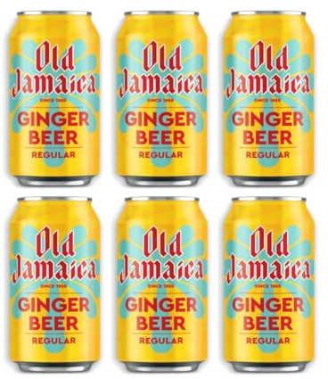 Old Jamaica Ginger Beer Soft Drinks 330 ml Made with Authentic and Natural Root Ginger Original and Best Refreshing and Crisp Tasty Classic (Pack of 6)