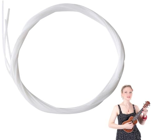 Hjatirace Ukulelensaiten - Saiten für Musikinstrumente 4 Stück/Set,New Anfänger Praktisches Sopran Ukulele Saiten Ersatzteil Zubehör