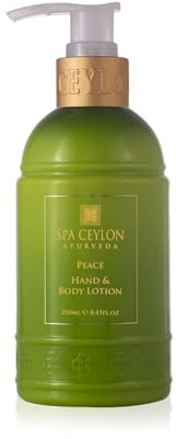 SPA CEYLON Peace Hand and Body Lotion | Calming Herbal Moisturizer with Coconut | Almond & Lemongrass Body cream | Gentle & Soothing for All Skin Types | Vegetarian | 250ml