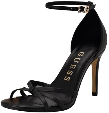 GUESS Sandalo Donna Primavera con Tacco, Nero 002., 38 EU