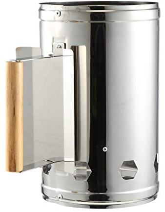 Happyyami Starter Bucket BBQ Ignition Barrel Stainless Chimney Starter Charcoal Grills Tool