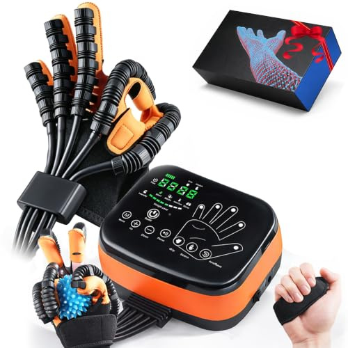 6th-Gen Rehabilitation Roboter Handschuhe für Schlaganfall Erholung Finger Hand Exerciser Ausrüstung Hand Funktion Rehabilitation Handschuh, Mirror Training & Multi-Mode für Zuhause (LH, XL)