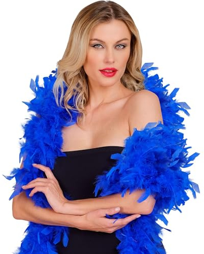 W WIDMANN MILANO Party Fashion - Boa di piume, lunghezza circa 180 cm, sciarpa di piume, accessorio, costume, carnevale, Halloween