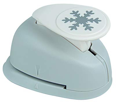 Rayher Paper Craft Punch with Snowflake Design, Lever Punch for Card Making and Scrapbooking, 2.54cm/1, 69011000