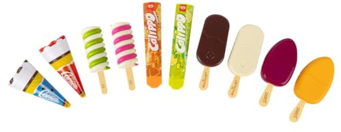 Langnese Leksaksglass, 10-pack från Casdon | Glassset för barn från 2 år | Innehåller sorterna Calippo, Twister, Magnum, Cornetto och Solero