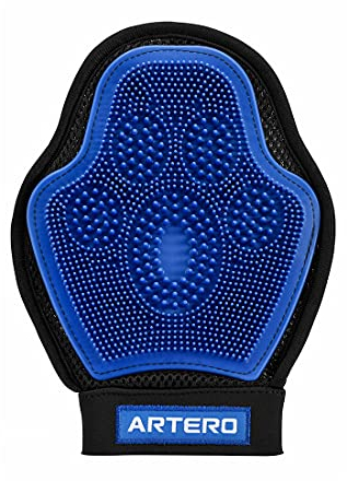 Artero Guante para Mascotas. 2 en 1 Elimina el Pelo Muerto del Perro y de la Ropa. Doble Cara