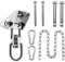 Crochet Plafond Suspension Crochet Balancoire Portique Acier Inoxydable Kit, Lourds Support Fixation Sac De Frappe avec 450kg Capacité 360° Rotation, Hamacs Balancelles et Accessoires, avec Chaîne