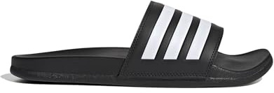 adidas Unisex Adilette Comfort Slides, Core Black/Cloud White, 6 UK
