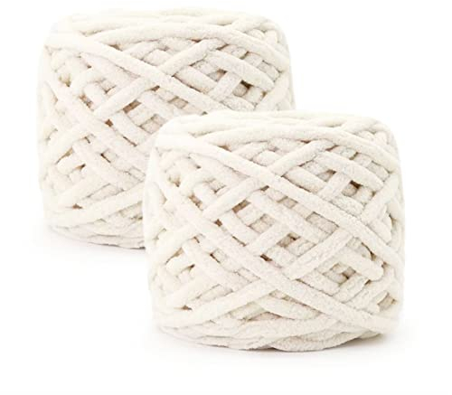 Maxee Dicke Wolle Garn 190 g(95 g*2), ca.88 m, Super Soft Knitting, Grobstrick Weiches Wollgarn, zum Häkeln für Decke, Perfekt zum Weben von Schals, Mützen, Decken, Zierkissen