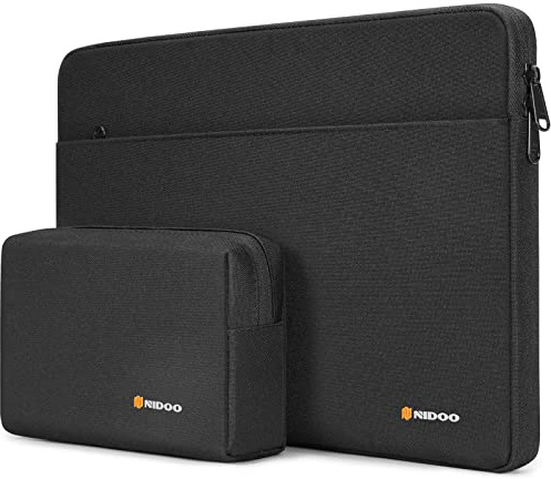 NIDOO 17.3 inch Laptop Sleeve Bag Computer Carrying Case Cover Compatible with Lenovo Legion 5 Y540 / Acer Chromebook 317 / HP Gaming Pavilion 17 470 / Dell MSI with Accessory Bag for Men Women, Black