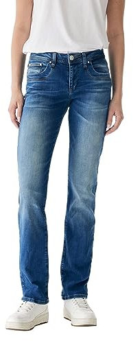 LTB Damen Jeans Vilma Bootcut - Blau - Angellis Wash W26-W34 Baumwolle Stretch, Größe:28W / 30L, Farbvariante:Angellis Wash 50670