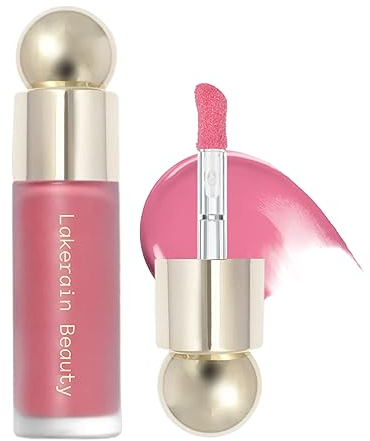 Liquid Blush Soft Cream Face Blush, Long-lasting Blendable Lightweight Moisturizing Beauty Makeup for Cheeks, Natural Looking Matte Finish Dewy Skin Tint (#02 Happy)