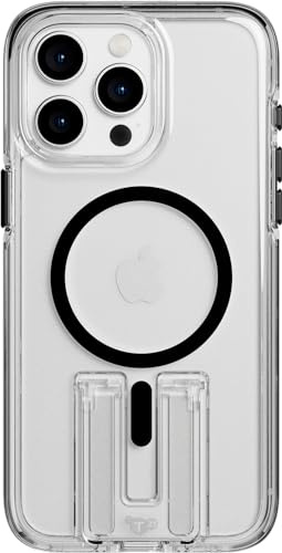 tech21 Evo Crystal Kick case for iPhone 15 Pro Max - Compatible with MagSafe - Impact Protection Case - Clear/Black