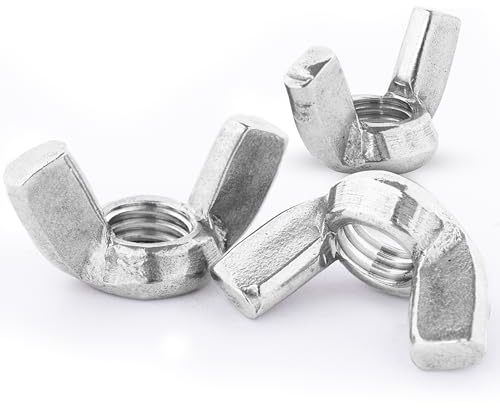 Topnorm24 – DIN 315 Flügelmuttern Schmetterlingsmuttern M6-25 Stück Edelstahl A2 V2A metrische rostfreie hochwertige Flügelmutter Wing Nut (25, M6)