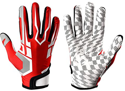 Baseball -Schlaghandschuhe, Baseball -Schlaghandschuhe Erwachsener High Grip Sports Handschuh Schutz Nicht -Slip -Fußballhandschuhe Baseballhandschuh Erwachsener für Jugendliche und Erwachsene (S)