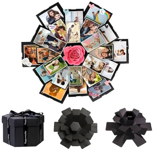 HAMKU 1 pezzo Explosion Box Creativo DIY Album Scatola a Sorpresa Scatola Foto Regalo per Anniversario, San Valentino,Compleanno, Matrimoni