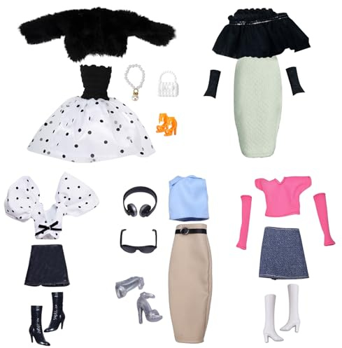 TYXHXTF Lot de 24 Vêtements et Accessoires Compatible avec Barbie, Vêtements pour Barbie, 11,5 Pouces Fille Kit de Mode