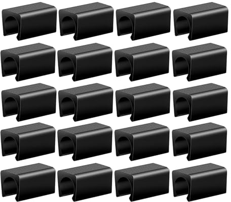 GTFYUDGH 20 Piezas Patas De Silla Rectangular, Tapas Rectangulares De Goma para Patas De Muebles, Protector Patas Sillas, Almohadilla para Muebles Rectangular, Negro Protectores De Suelo